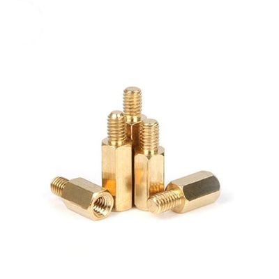 Custom by 2D/3D/drawing CNC Machined Metal Male Female Threaded Hex Bolts Machine Part