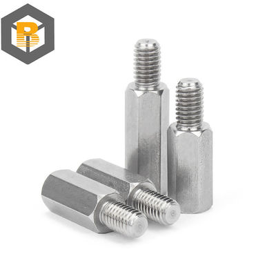 Custom Stainless Steel Hex Standoff Male to Female Spacer Precision Machining Part 2D