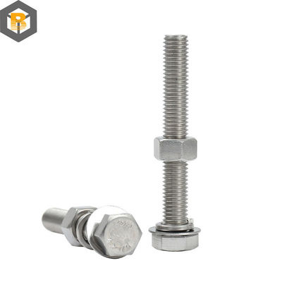 Custom by 2D/3D/drawing Super Alloy Steel 25cr/2mova/B16 Hex Head Bolt Machine Part
