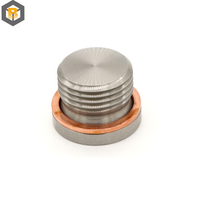 Alloy CNC Turning Fastener Round Parts for Auto Oil Drain Valve Plug Brass Plug Part