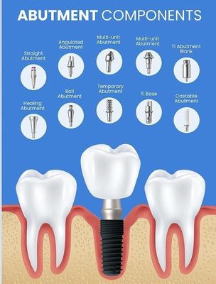 2D/3D Customized Dental Implant Prosthetic Abutment for Narrow Regular Neck Implants