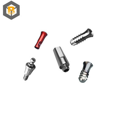 Custom Dental Implant Abutment Titanium Alloy Retaining Screws Straight Plural Abutment Precision Machining Part