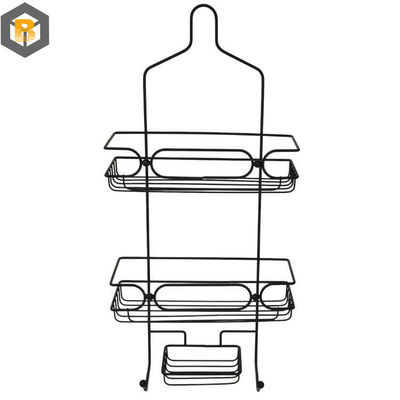 Custom by 2D/3D/drawing 2 Tier Metal Black Bathroom Basket Organizer for Shower Caddy