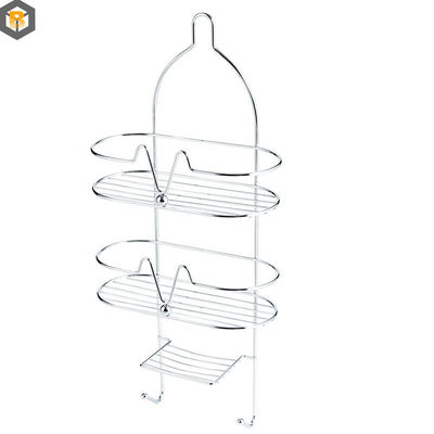 Custom by 2D/3D/drawing Dual Layer Bathroom Shampoo Storage Rack Wall Mount Shelving
