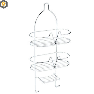 Custom by 2D/3D/drawing Dual Layer Bathroom Shampoo Storage Rack Wall Mount Shelving