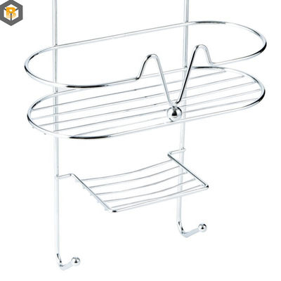 Custom by 2D/3D/drawing Dual Layer Bathroom Shampoo Storage Rack Wall Mount Shelving