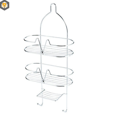 Custom by 2D/3D/drawing Dual Layer Bathroom Shampoo Storage Rack Wall Mount Shelving
