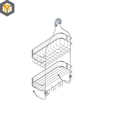 Hanging Bathroom Shower Caddy with Hooks and Bathroom Storage Custom by 2D/3D