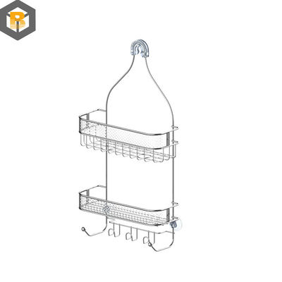 Hanging Bathroom Shower Caddy with Hooks and Bathroom Storage Custom by 2D/3D