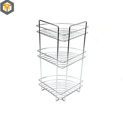 Custom 2D/3D Drawing Bathroom Tools 3 Tier Shower Storage Rack Corner Standing Towel Caddy