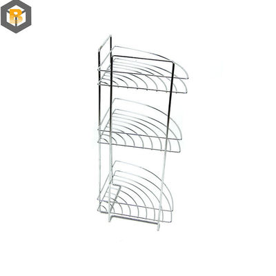 Custom 2D/3D Drawing Bathroom Tools 3 Tier Shower Storage Rack Corner Standing Towel Caddy