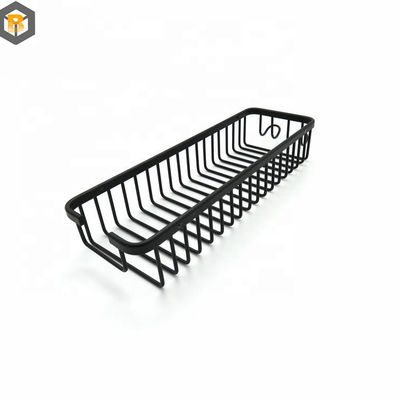 2D Custom Shower Caddy Black Rustproof Waterproof Shelf Baskets Strong Load Capacity
