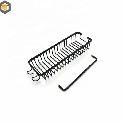 2D Custom Shower Caddy Black Rustproof Waterproof Shelf Baskets Strong Load Capacity