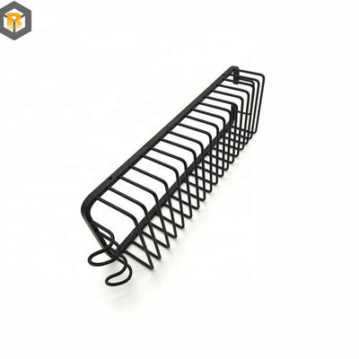 2D Custom Shower Caddy Black Rustproof Waterproof Shelf Baskets Strong Load Capacity