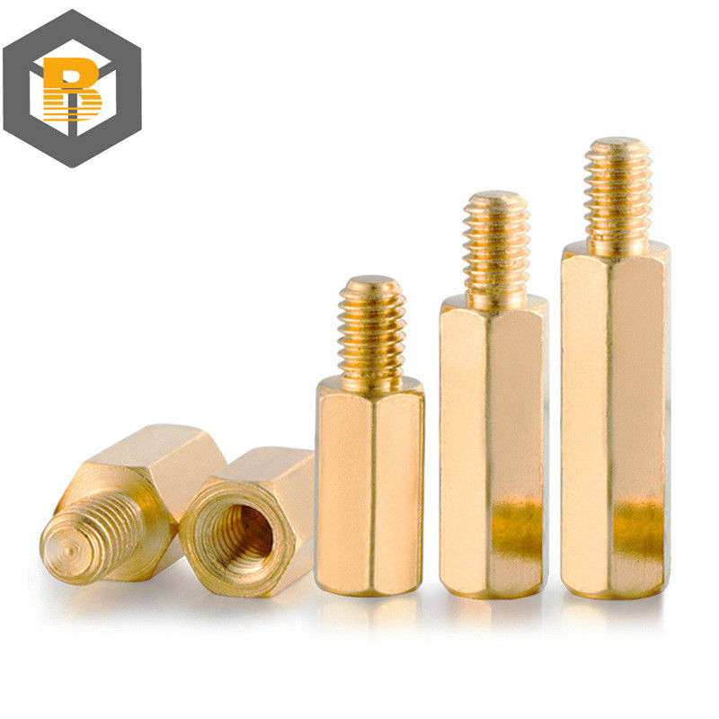 Hex Brass Male Female Standoff Board Stud Metric Hexagon Threaded Pillar PCB Motherboard Spacer Bolt Screw M2m2.5m3 M4 M5*2-80mm Custom by 2D/3D/drawing