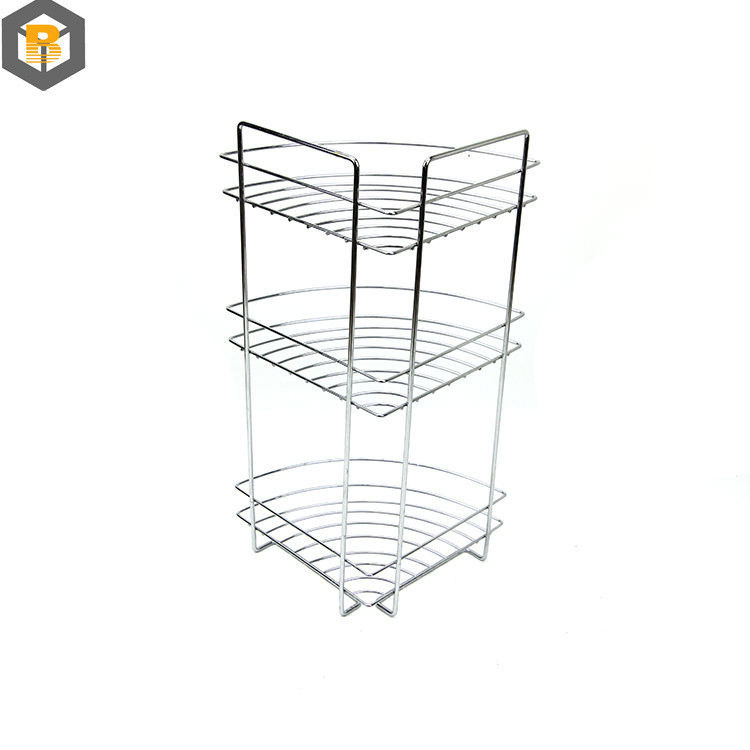 Custom 2D/3D Drawing Bathroom Tools 3 Tier Shower Storage Rack Corner Standing Towel Caddy